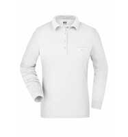 James & Nicholson Poloshirt langarm Damen JN865 Gr. L white