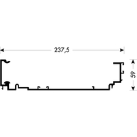 Produktbild zu CINETTO PS40 Binario di scorrimento non forato sopra 3850 mm, all anod.nat.