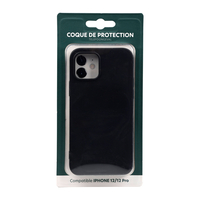 ITENSE - COQUE SOFT NOIRE - COMPATIBLE IPHONE 12 - COQUE SOUPLE - COQUE DE PROTECTION - RÉSISTANTE & LÉGÈRE - PROTÈGE DES CHOCS