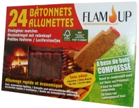 FLAM'UP SE0500-0500 NATURAL DEL ARRANCADOR DE FUEGO DE MADERA COMPRIME 24 STICKS