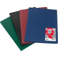 GRAFOPLÁS CARPETA POLIPLÁS DE POLIPROPILENO OPACO CON 30 FUNDAS SOLDADAS FOLIO VERDE