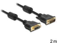 DeLOCK DVI-D/DVI-D 2m DVI kabel Zwart