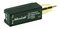 MuxLab 500020 tussenstuk voor kabels 2x Screw Terminals RCA Zwart