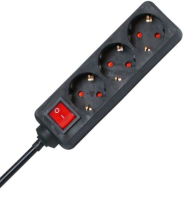Kopp 129715009 power extension 1.4 m 3 AC outlet(s) Indoor Black, Red