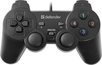Defender Omega Czarny USB Gamepad Analogowy PC