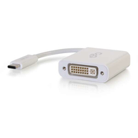 C2G USB C to DVI-D Video Converter - USB Type C to DVI Adapter - White