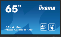 iiyama TE6512MIS-B1AG pantalla de señalización Panel plano interactivo 165,1 cm (65") LCD Wifi 400 cd / m² 4K Ultra HD Negro Pantalla táctil Procesador incorporado Android 11 24/7