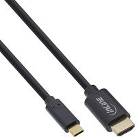 InLine 64111 video kabel adapter 1 m USB Type-C HDMI Zwart