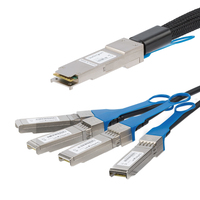 StarTech.com QSFP4SFPPC3M kabel InfiniBand / światłowodowy 1 m QSFP+ 4x SFP+ Czarny