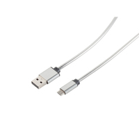 S/CONN 14-11001 USB-kabel USB 2.0 1 m USB A Micro-USB B Zilver