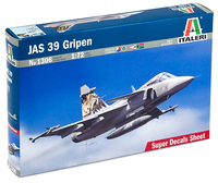 Italeri JAS 39 Gripen Starrflügelflugzeug-Modell Montagesatz 1:72