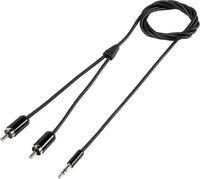 SpeaKa Professional SP-2518840 audio kábel 10 M 2 x RCA 3.5mm Fekete