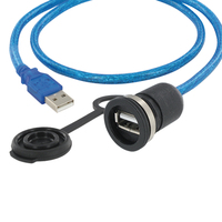 Encitech 1310-1002-04 USB Kabel 2 m USB 2.0 USB A Schwarz, Blau