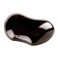 Fellowes Wrist Rest - Crystals Gel Wrist Rest with Non Slip Rubber Base - Ergonomic Mouse Mat Wrist Support, Keyboard Wrist Rest for Computer, Laptop, Home Office Use - Black