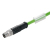Weidmüller SAIL-M8G-4S0.5UIE kabel sygnałowy 0,5 m Czarny, Zielony, Srebrny