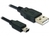 DeLOCK USB 2.0-A / USB mini-B 5pin - 0.70m USB kábel 0,70 M USB A Mini-USB B Fekete