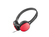 uGo USL-1222 słuchawki/zestaw słuchawkowy Przewodowa Opaska na głowę Czarny, Czerwony