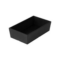 Besteckbox Melamin 26,5x16,2x7,2cm, mattschw., 4er Melamin, schwarz, Oberfläche