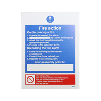 Fire Action Notice Sign - PVC - 200x150mm