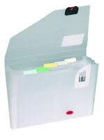 Snopake Expanding Organiser 6 Part A4 Clear (Includes coloured index tabs for pe
