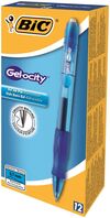 Bic Gel-ocity Grip Retractable Gel Rollerball Pen Blue 0.7mm Tip 0.3mm Line (Pack 12)