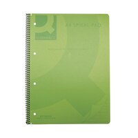 Q-Connect Spiral Bound Polypropylene Notebook 160 Pages A4 Green (Pack of 5)