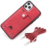 NALIA Necklace Cover with Chain compatible with iPhone 11 Pro Max Case, PU Leather Silicone Phone Skin with Card Slot & Holder Strap, Slim Protective Mobile Back Rugged Shockpro...