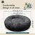 BLUZELLE Dog Bed for Large Sized Dogs, 47" Donut Dog Bed Washable, Round Dog Pillow Fluffy Plush, Calming Pet Bed Removable Mattress Soft Pad Comfort No-Skid Bottom Black