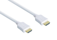 kabelmeister® High-Speed-HDMI®-Kabel mit Ethernet, vergoldete Stecker, 15m weiß