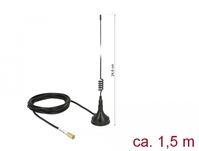 WLAN 802.11 b/g/n Antenne SMB Stecker 2 dBi starr omnidirektional mit magnetischem Standfuß und Ansc