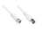 Antennenkabel, F-Stecker an Koax/IEC Stecker (vernickelt), 2x geschirmt (<70dB / 75 Ohm), CCS, weiß,