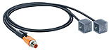 Sensor-Aktor Kabel, M12-Kabelstecker, gerade auf Ventilsteckverbinder DIN form A
