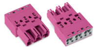 Stecker, 3-polig, Federklemmanschluss, 0,5-4,0 mm², pink, 770-293