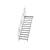 Treppe mit Plattform 45° Stufenbreite 1000 mm, 12 Stufen, Aluminium geriffelt