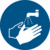 Minipiktogramme - Hände waschen, Blau, 30 mm, Folie, Selbstklebend, Seton