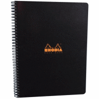 Kollegblock Elastikbook A4 80g/qm 80 Blatt mikroperforiert liniert schwarz