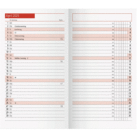 Ersatzkalendarium TM11 8,7x15,3cm 1 Monat/2 Seiten 2025