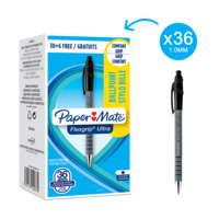 Kugelschreiber FlexGrip ULTRA RT 30+6 Vorteilspackung schwarz