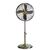Status Oscillating Antique Brass Stand Fan Adjustable 3 Speed Settings 240V 16"