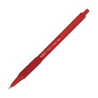 BIC Softfeel Stylos-Bille Rétractables Pointe Moyenne (1,0 mm) - Rouge