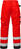 High Vis Handwerkerhose Kl.2 2025 PLU Warnschutz-rot/schwarz - Rückansicht
