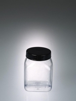 Vierkant-Weithalsdosen PVC transparent | Nennvolumen: 500 ml