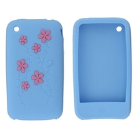 Xccess Silicone Case Apple iPhone 3G(S) Flower Light Blue