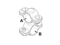 Querschelle geschweißt, A 2" (60,3 mm) x B 1 1/4" (42,4 mm)