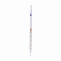 1.0ml Graduated pipettes for tissue culture clear glass amber stain graduation