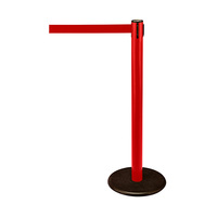Barrier Post / Barrier Stand "Guide 28" | red red similar to Pantone 186 C 2300 mm