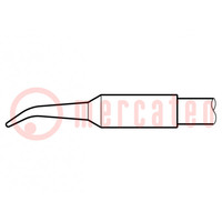 Tip; bent conical; 0.8mm; longlife; for soldering iron; JBC-AP-A