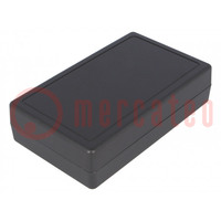 Enclosure: multipurpose; X: 61.5mm; Y: 102.5mm; Z: 26mm; ABS; black