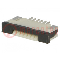 Connector: FFC/FPC; horizontal; PIN: 6; top contacts,ZIF; SMT; 0.5A