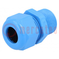 Cable gland; with long thread; PG16; IP68; polyamide; blue; HSK-K